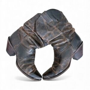 Vintage Western Leather Cowboy Boots – Size 8 – Collectible